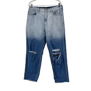 Hollister Ultra High-Rise Vintage‎ Straight Distressed Jeans Ombre 90s W31 L27